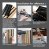 Art3d 4-Pack Acoustic Wood Slat Wall Panels for Interior Decor, 3D Fluted Sound Absorbing Wood Paneling for Accent Wall Ceiling Kitchen Living Room Bedroom Office, 94.5 x 7.9 inch Warm Teak