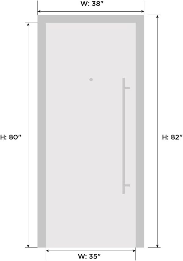 VDOMDOORS - Front Exterior Prehung Glass Steel Door/Deux 1755 Black Enamel/Lite and Stainless Inserts Single Modern Painted (36 x 80 Right -Hand)