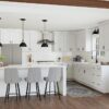 Brookings Shaker Unassembled Wall Kitchen Cabinet W2430, 24 W x 12 D x 30 H, Painted White, Solid Wood, Design House, 561720