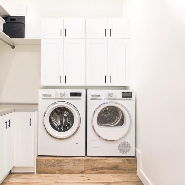 Brookings Shaker Unassembled Wall Kitchen Cabinet W2430, 24 W x 12 D x 30 H, Painted White, Solid Wood, Design House, 561720