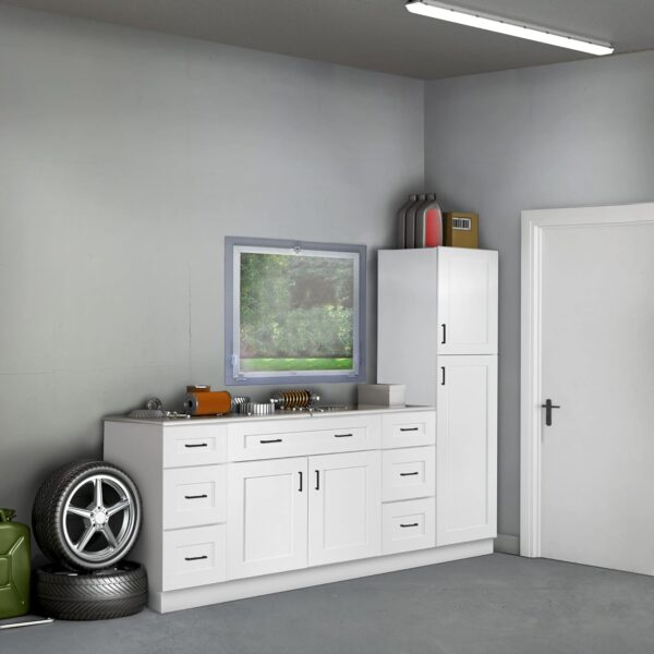 Brookings Shaker Unassembled Wall Kitchen Cabinet W2430, 24 W x 12 D x 30 H, Painted White, Solid Wood, Design House, 561720
