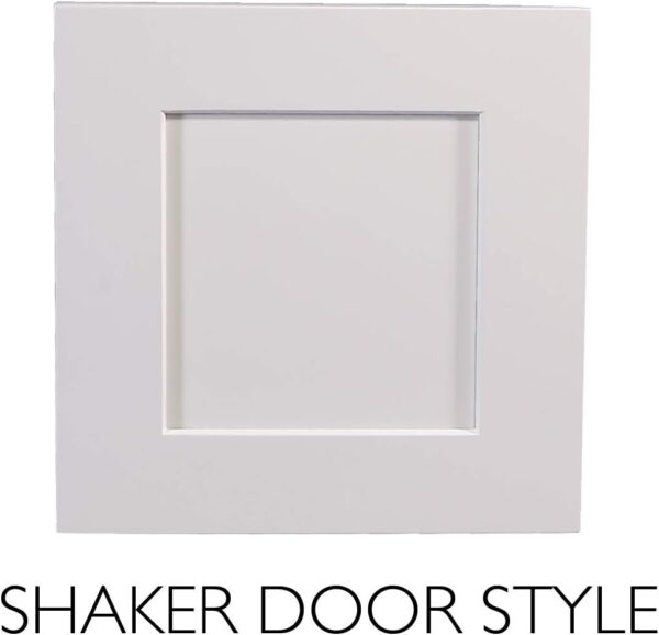 Brookings Shaker Unassembled Wall Kitchen Cabinet W2430, 24 W x 12 D x 30 H, Painted White, Solid Wood, Design House, 561720