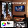 Silonn 50″ Electric Fireplace Heater with App & Remote Control, 5300 BTU Heat Output, Ultra-Slim Wall-Mounted or Recessed Electric Fireplace Inserts with Timer, 20 Flame Colors,SLELF02B-50