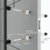 12 Inch Stainless Steel Sliding Door Handle Matte Black Painted Finish, Modern Front Door Push Pull Handle for Commercial Glass Home Fiberglass Wooden Barn Doors Shower Door, Rectangular Flat Bar