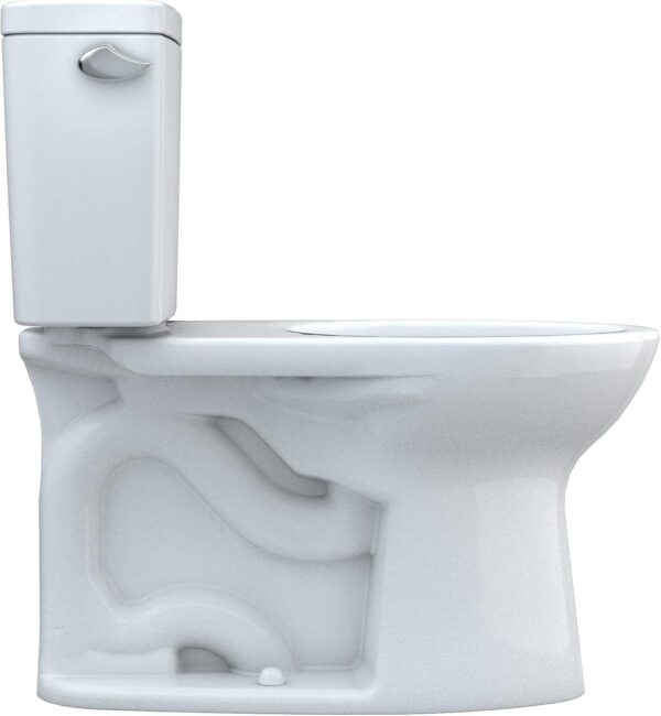 TOTO Drake Two-Piece Elongated 1.6 GPF TORNADO FLUSH Toilet with CEFIONTECT, Cotton White - CST776CSG#01