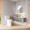 TOTO Drake Two-Piece Elongated 1.6 GPF TORNADO FLUSH Toilet with CEFIONTECT, Cotton White - CST776CSG#01