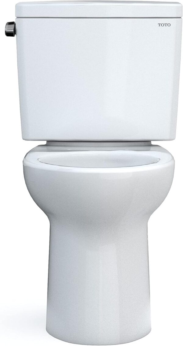 TOTO Drake Two-Piece Elongated 1.6 GPF TORNADO FLUSH Toilet with CEFIONTECT, Cotton White - CST776CSG#01