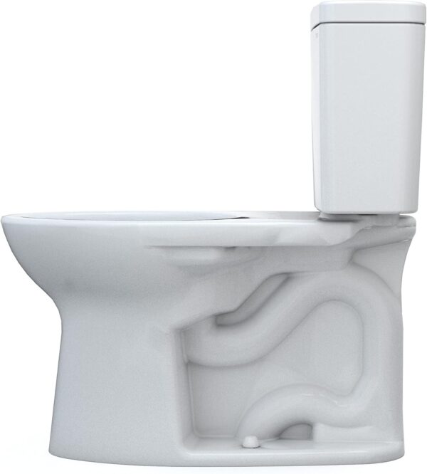 TOTO Drake Two-Piece Elongated 1.6 GPF TORNADO FLUSH Toilet with CEFIONTECT, Cotton White - CST776CSG#01
