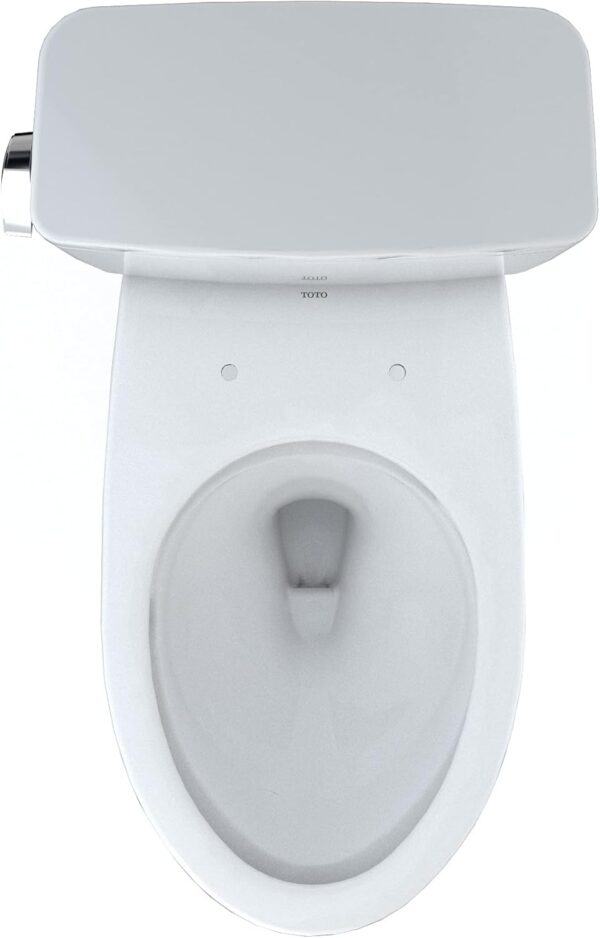 TOTO Drake Two-Piece Elongated 1.6 GPF TORNADO FLUSH Toilet with CEFIONTECT, Cotton White - CST776CSG#01