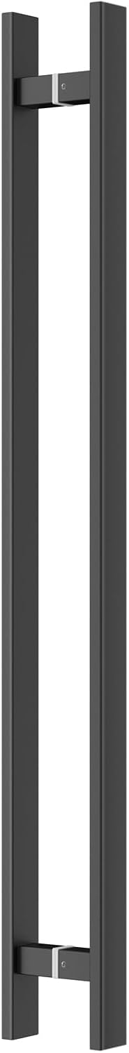 Ranbo 48 Inch Commercial Grade-304 Stainless Steel Modern Contemporary Entry Door Handle Bar Ladder Pull Shower Glass Sliding Barn Door Interior Exterior Door Pull Push, Matte Black