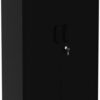 SISESOL Metal Storage Cabinet with 2 Doors and 6 Shelves,Black Metal Cabinet with Lock,71" Lockable Garage Storage Cabinet,Locking Storage Cabinet,Steel Cabinet for Home,Office,Garage,Shop,School