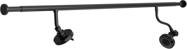 Dual Shower Head for Couples, Double Shower Head System for Two People, High Pressure and Adjustable Double Shower with Multimodal Shower Head fits 2 Person (Black)