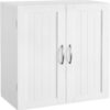 Yaheetech Bathroom Wall Cabinet, Kitchen Storage Cupboard Cabinet with 2 Doors, Wall Mount Storage Cabinet for Bathroom, Kitchen, Living Room, White