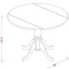 East West Furniture DLAB5-AWA-05 5 Piece Dining Set Contains a Round Dining Room Table with Dropleaf and 4 Upholstered Chairs, 42x42 Inch, Antique Walnut