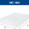 6/8/10/12 inch Gel Memory Foam Mattress for Cool Sleep & Pressure Relief, Medium Firm Mattresses CertiPUR-US Certified/Bed-in-a-Box/Pressure Relieving (10 in, Full) White