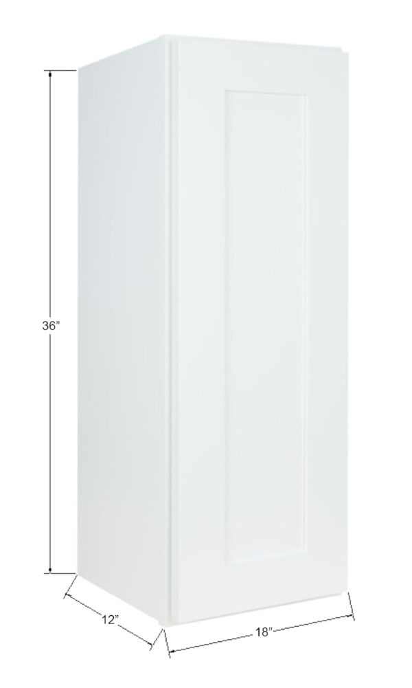 Wall Kitchen Cabinet 18 in. W x 12 in. D x 36 in. H in Shaker White Ready to Assemble