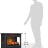 duraflame Freestanding Electric Fireplace Stove Heater with 3D Flame Effect for 1,000 Sq. Ft, Bronze
