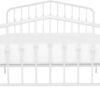 Novogratz Bushwick Metal Bed, Modern Design, Queen Size - Off White