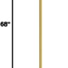 Dimmable Industrial Floor Lamps for Living Room, Gold Tree Standing Tall Lamps with 3 Elegant Teardrop Cage Head & 800 Lumens LED Bulbs for Bedroom Office