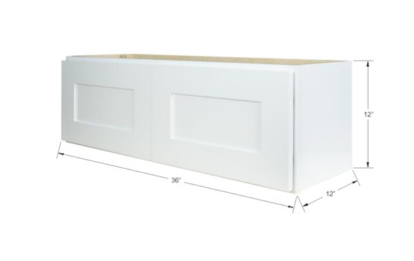 Wall Kitchen Cabinet 36 in. W x 12 in. D x 12 in. H in Shaker White Ready to Assemble