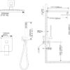 51247VyqmLL._AC_SL1000_.jpg Brushed Nickel Shower System Brass Bathroom Luxury Rain Mixer Shower Combo Set Wall Mounted Rainfall Shower Head System Shower Faucet Rough-in Valve Body and Trim Included