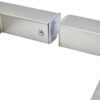 Shower Door Handle 6 inch Center-to-Center Square in Brushed Nickel Back to Back, for Frameless Glass Shower Door, Easy to Install, Stainless Steel, Modern Bathroom Hardware