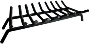 Fireplace Log Grate 36 inch 9 Bar Fire Grates Heavy Duty 3/4” Wide Solid Steel Indoor Chimney Hearth Outdoor Fire Place Kindling Tool Pit Wrought Iron Wood Stove Firewood Burning Rack Holder