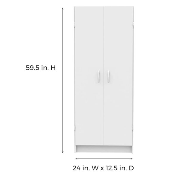 ClosetMaid Pantry Cabinet Cupboard with 2 Doors, Adjustable Shelves, Standing, Storage for Kitchen, Laundry or Utility Room, White
