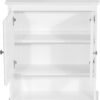 Spirich Bathroom Cabinet Wall Mounted with Doors, Wood Hanging Cabinet with Doors and Shelves Over The Toilet, Bathroom Wall Cabinet White
