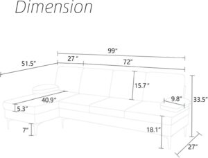 Modular L Shaped Sofa Couch, Convertible Sectional Sofa Small Couches for Small Spaces, 5 Seat Modern Couches with Ottoman for Living Room, Small Apartments, Office, Off-White