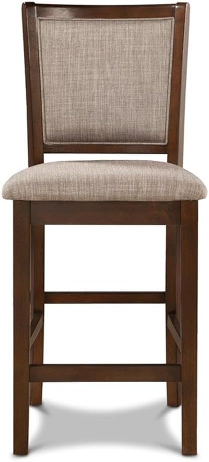 New Classic Furniture Amy 5-Piece Counter Dining Table Set, Cherry Brown