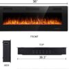 Antarctic Star 36 Inch Electric Fireplace in-Wall Recessed and Wall Mounted, Fireplace Heater and Linear Fireplace with Multicolor Flame, Timer, 750/1500W Control by Touch Panel & Remote