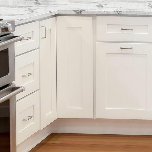 Brookings Shaker Unassembled Wall Kitchen Cabinet W2430, 24 W x 12 D x 30 H, Painted White, Solid Wood, Design House, 561720