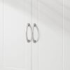 SoBuy Bathroom Kitchen Wall Cabinet Garage or Laundry Room Wall Storage Cabinet White Stipple Linen Tower Bath Cabinet Medcine Cabinet Cabinet with Shelves, White FRG231-L-W