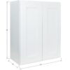 Wall Kitchen Cabinet 30 in. W x 12 in. D x 36 in. H in Shaker White Ready to Assemble