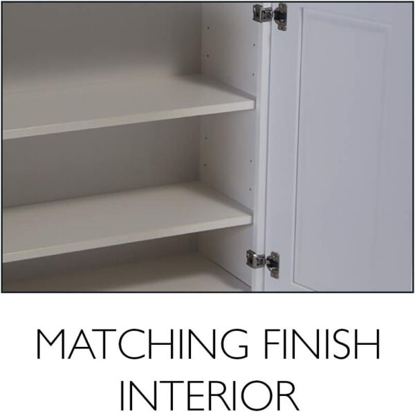 Brookings Shaker Unassembled Wall Kitchen Cabinet W2430, 24 W x 12 D x 30 H, Painted White, Solid Wood, Design House, 561720