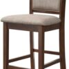 New Classic Furniture Amy 5-Piece Counter Dining Table Set, Cherry Brown