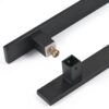 Ranbo 48 Inch Commercial Grade-304 Stainless Steel Modern Contemporary Entry Door Handle Bar Ladder Pull Shower Glass Sliding Barn Door Interior Exterior Door Pull Push, Matte Black