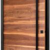 Square Rectangle Flat Shape Bar Stainless Steel Modern Contemporary Entry Door Handle Bar Pull Shower Glass Sliding Barn Door Interior Exterior Door Pull Push Modern Finish. (Black 60 Inch)