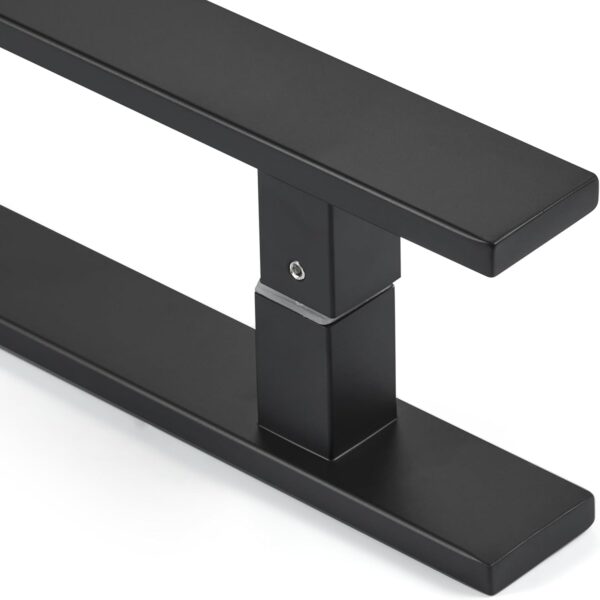 Ranbo 48 Inch Commercial Grade-304 Stainless Steel Modern Contemporary Entry Door Handle Bar Ladder Pull Shower Glass Sliding Barn Door Interior Exterior Door Pull Push, Matte Black