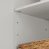 SoBuy Bathroom Kitchen Wall Cabinet Garage or Laundry Room Wall Storage Cabinet White Stipple Linen Tower Bath Cabinet Medcine Cabinet Cabinet with Shelves, White FRG231-L-W