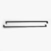 Square Rectangle Flat Shape Bar Stainless Steel Modern Contemporary Entry Door Handle Bar Pull Shower Glass Sliding Barn Door Interior Exterior Door Pull Push Modern Finish. (Black 60 Inch)