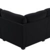 HONBAY Convertible Sectional Sofa L Shaped Couch for Small Apartment Reversible Sectional Couch for Living Room,Velvet Black
