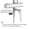 Shower Thermometer Led Digital Display Instant-Read Baby Bath Water Power Thermometer Support Fahrenheit Celsius 360°Rotating Screen for Home Bathroom Kitchen Handheld Sprinkler Head