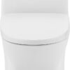 Swiss Madison SM-1T257 Sublime II Compact 24" Length One Piece Toilet Dual Flush 1.1/1.6 GPF with Side Holes, Glossy White
