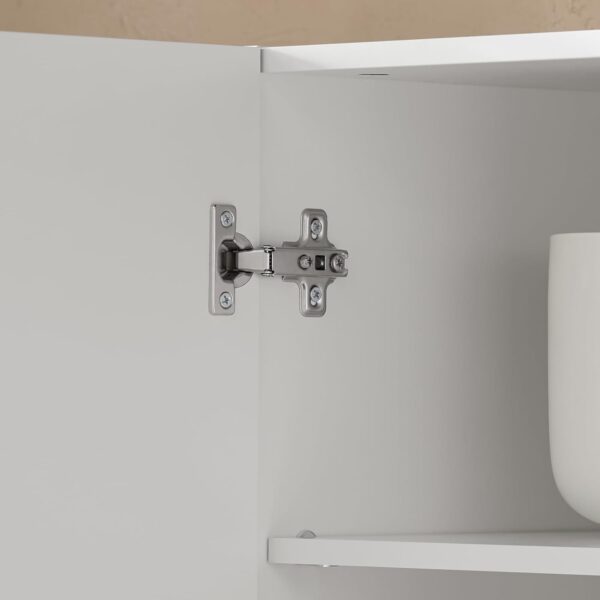 SoBuy Bathroom Kitchen Wall Cabinet Garage or Laundry Room Wall Storage Cabinet White Stipple Linen Tower Bath Cabinet Medcine Cabinet Cabinet with Shelves, White FRG231-L-W