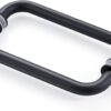 Ranbo C-Shaped 6" Back-to-Back Frameless Glass Shower Door Push Pull Handle, Fits 8-12mm(5/16"-1/2") Glass Doors,6" Mounting Hole Distance,304 Stainless Steel,Matte Black,for Bathroom, Sauna, Spa