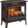 duraflame Freestanding Electric Fireplace Stove Heater with 3D Flame Effect for 1,000 Sq. Ft, Bronze