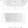 FerdY 67" Shangri-La Elite, Acrylic Freestanding Bathtub, Modern & Contemporary Design Soaking Tub with Brushed Nickel Pop-Up Drain and Minimalist Design Overflow, Glossy White, cUPC Certified