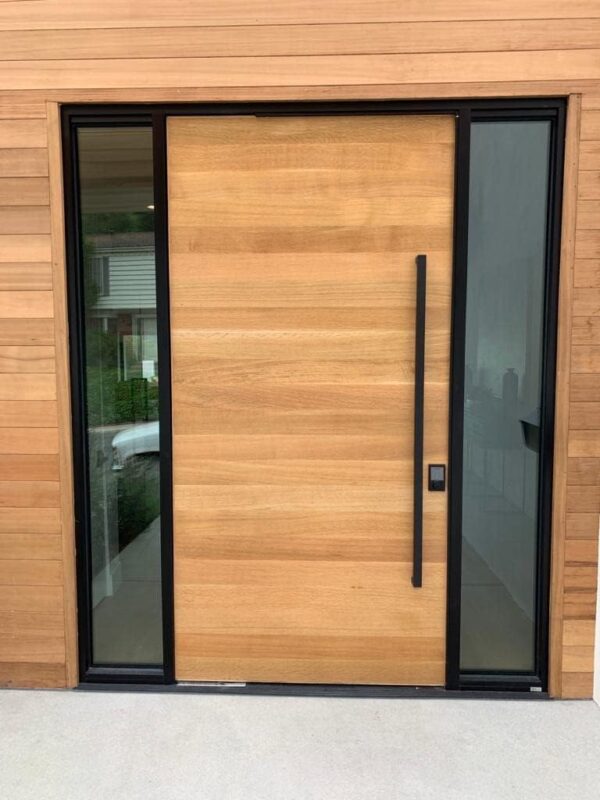 Square Rectangle Flat Shape Bar Stainless Steel Modern Contemporary Entry Door Handle Bar Pull Shower Glass Sliding Barn Door Interior Exterior Door Pull Push Modern Finish. (Black 60 Inch)